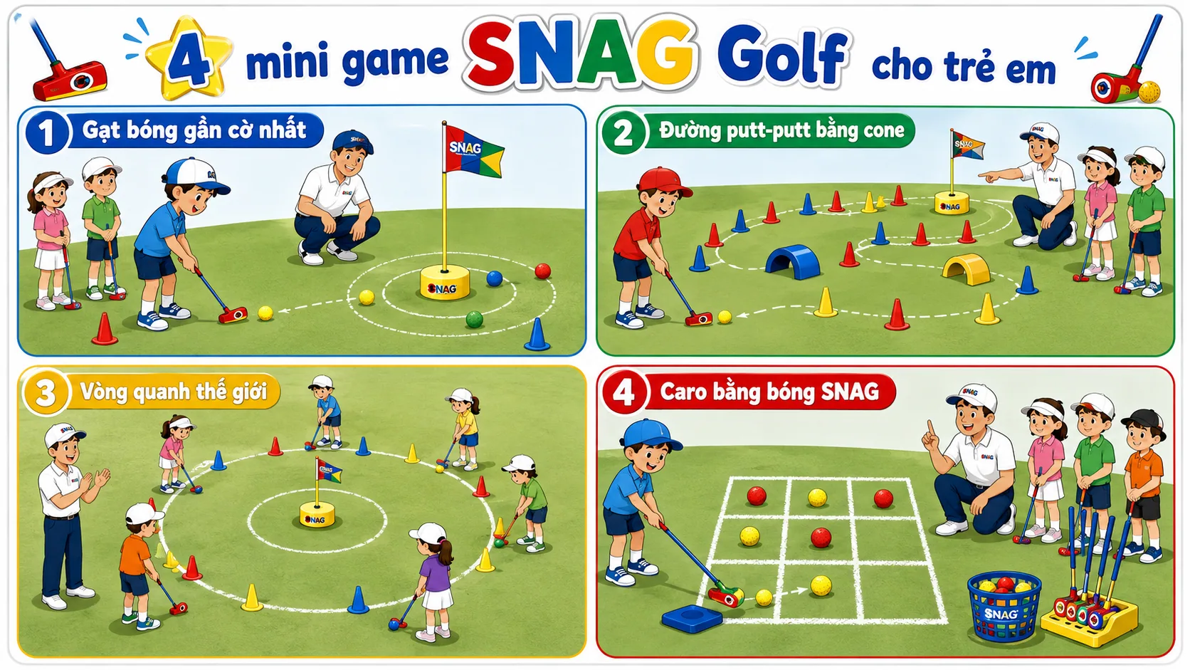 Mini game golf cho trẻ em: 4 trò chơi giúp buổi học vui hơn